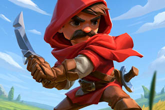 draw 2d game character or 2d game character