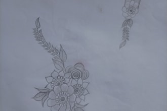 draw beautiful henna mehndi designs on paper
