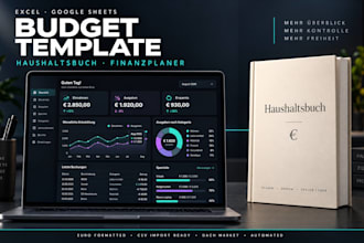 create a custom automated excel budget template or google sheets planner
