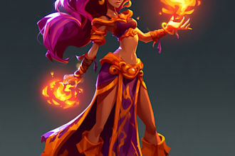 draw 2d game character or 2d game character