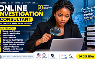 be your online investigation consultant for osint  research