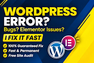 fix wordpress critical error wp critical error wordpress bug fix elementor issue