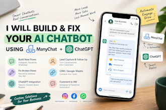build and fix your ai chatbot using chatgpt and manychat