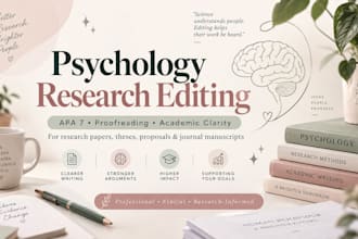 proofread and edit psychology research papers in apa 7