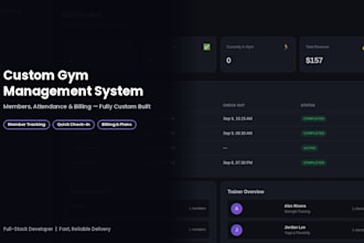 build a custom gym management system for your business