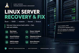 troubleshoot and resolve linux server boot and system issues
