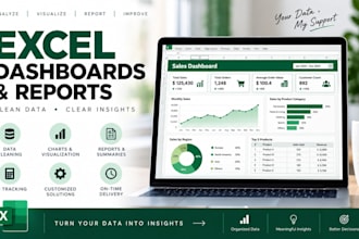 create excel dashboards and reports