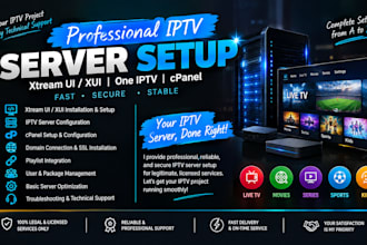 setup professional iptv server, xtreamui, xui one, iptv installation,cpanel