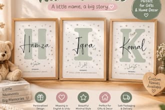 create personalized name frames and custom wall art designs