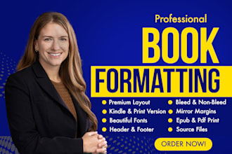 do book formatting, ebook, paperback, and kindle book formatting