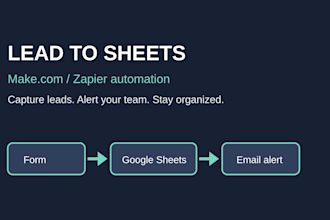 set up a makecom or zapier lead workflow to google sheets and email alerts