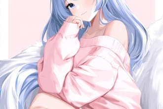 anime character an illustration and anime character