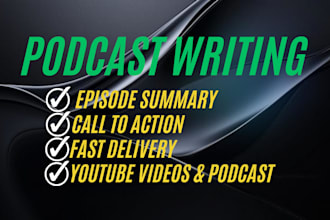 write SEO professional podcast show notes