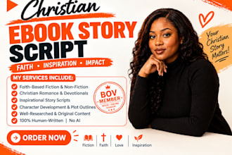 write christian ebook, devotional, sermon and youtube script