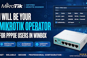be your mikrotik operator for pppoe users in winbox