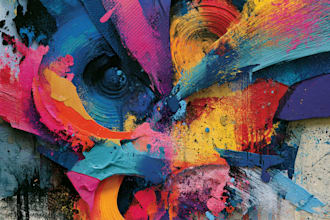 create modern abstract digital art paintings
