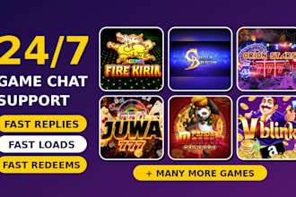 provide 24 hours customer chat support for online games