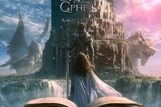 draw fantasy book cover, illustration