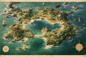 create custom city and location map illustration