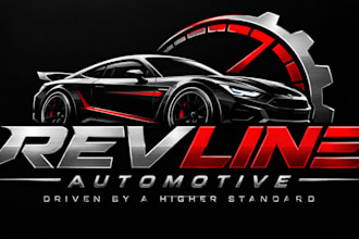 design modern automotive logo for car dealer garage racing or auto repair shop