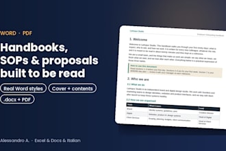 turn your word document into a handbook, sop or proposal people actually read