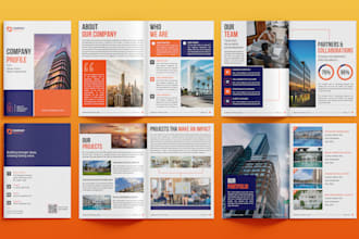 produce a construction project portfolio company profile and brochure