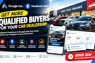 generate qualified car dealership and auto sales leads via fb, google ads