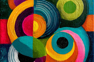 create abstract geometric digital art