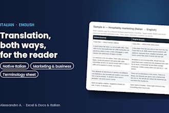 translate italian to english or english to italian as a native, not a machine
