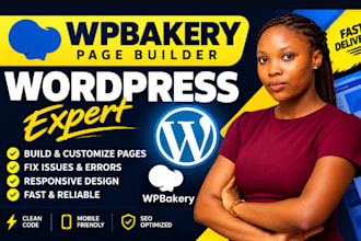 build, customize or fix your wpbakery wordpress website