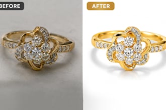 jewelry photo editing, retouching and color correction