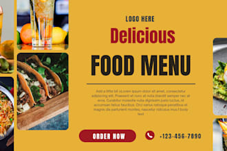 design amazing  fast food flyer, bakery, drinks, bar  or any restaurant menu