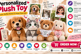 create personalized plush toy custom stuffed animal and custom plush gift