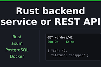 write a rust backend service or rest API