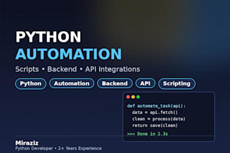 build python automation scripts and backend solutions