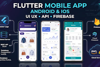 develop flutter mobile app for android and ios