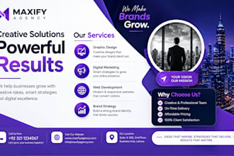 design business flyers, brochures, posters, post cards and marketing flyers