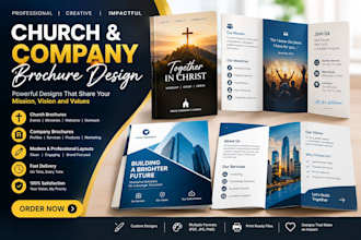 design flyer, brochure, church flyer, event fly company profile, postcard design