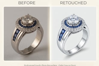 professionally retouch jewelry photos for ecommerce