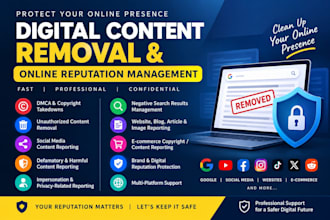 takedown report harassing defamatory instagram,fb,yt, reddit, tiktok, google