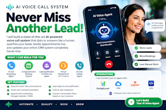 build ai powered voice calls system, qualify lead, book appointment update crms