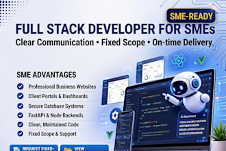 build a fullstack business website for smes with react, node, and fastapi