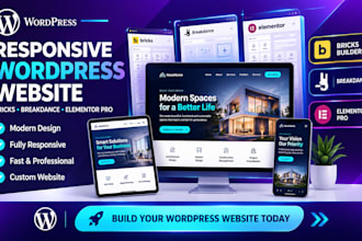 create a responsive bricks builder breakdance website with elementor pro