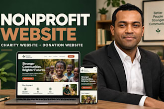 build a nonprofit website, charity website and donation website