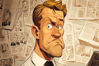 create political satirical or editorial cartoons for you