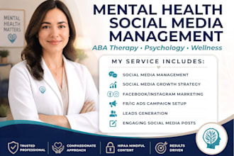 be your mental health iv aba therapy psychology wellness social media management