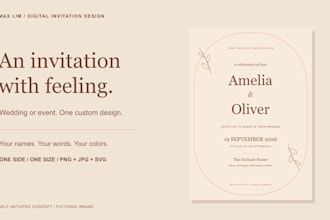 design an elegant digital wedding or event invitation