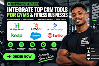 integrate gohighlevel hubspot activecampaign keap salesforce twilio for gyms