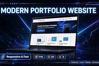 create modern responsive website and  portfolio