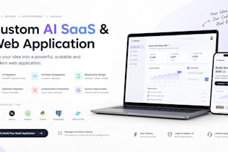build ai website, ai saas web app and full stack web application